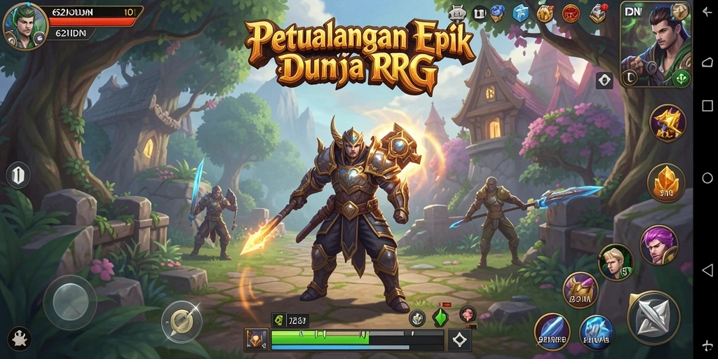 Tampilan gameplay RPG yang epik dan menakjubkan.