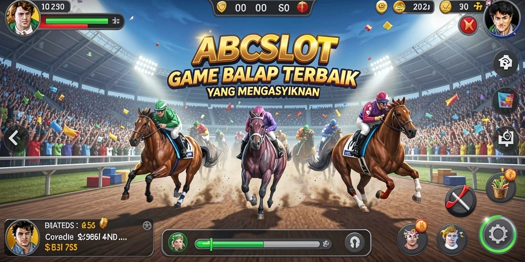 Tampilan gameplay seru dalam balapan ABCSLOT.