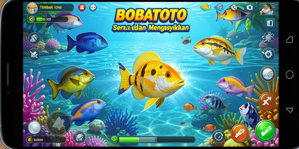Tampilan menarik dari gameplay Tembak Ikan BOBATOTO.