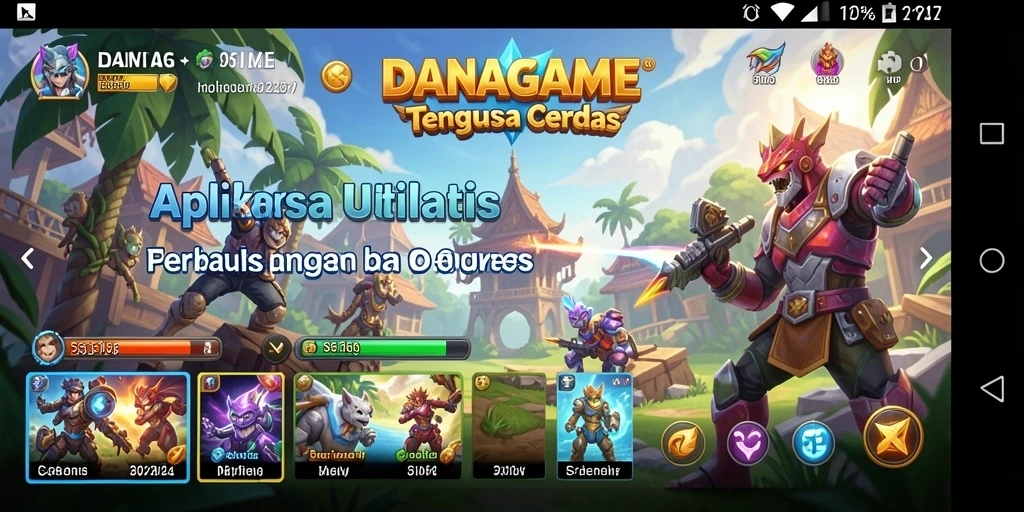 Tampilan antarmuka pengguna DANAGAME yang simpel dan fungsional.
