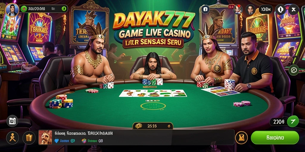 Tampilan gameplay seru di LIVE CASINO DAYAK777.