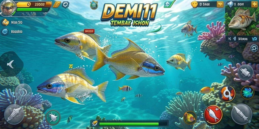 Tampilan gameplay Tembak Ikan yang menarik dan penuh aksi.