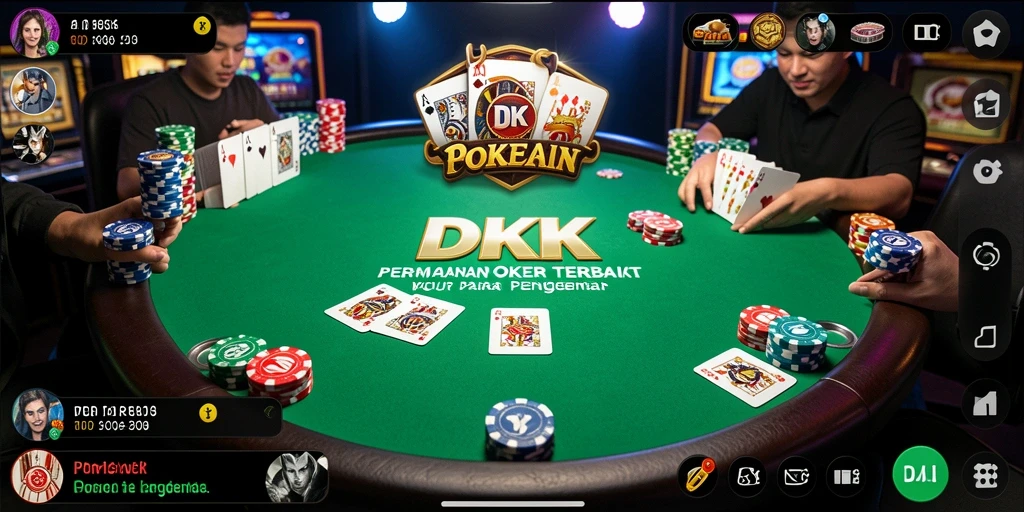 Screenshot utama DKK menampilkan gameplay seru permainan Poker.