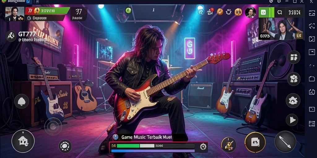 Screenshot gameplay GT777 menampilkan aksi seru bermain musik.