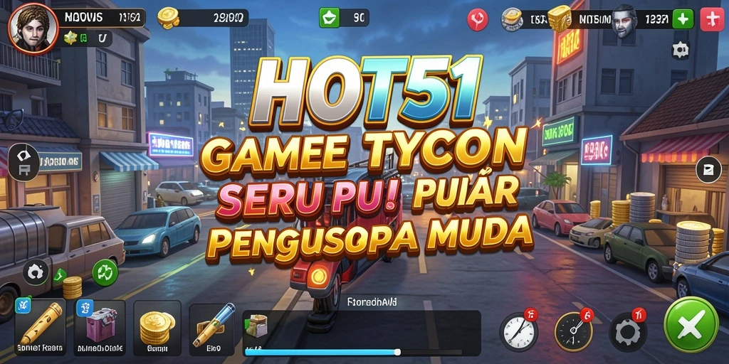 Tampilan gameplay seru yang menantang dan mendidik tentang bisnis.