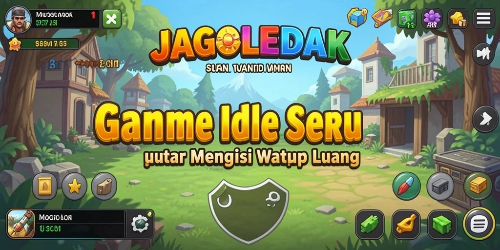 Tampilan menarik dari gameplay JAGOLEDAK dengan elemen Idle.