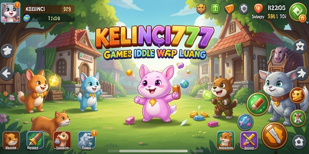 Tampilan gameplay KELINCI777 yang penuh warna dan dinamis.