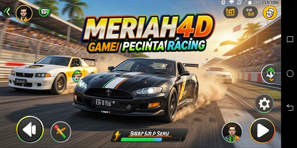 Tampilan gameplay Racing yang seru dan mendebarkan dari MERIAH4D.