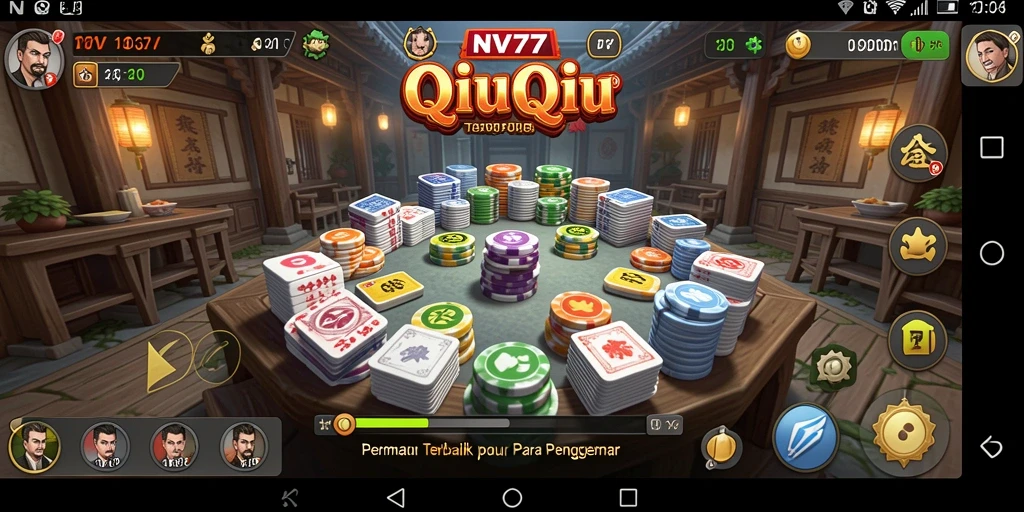Tampilan seru gameplay NV77 dengan fitur QiuQiu.