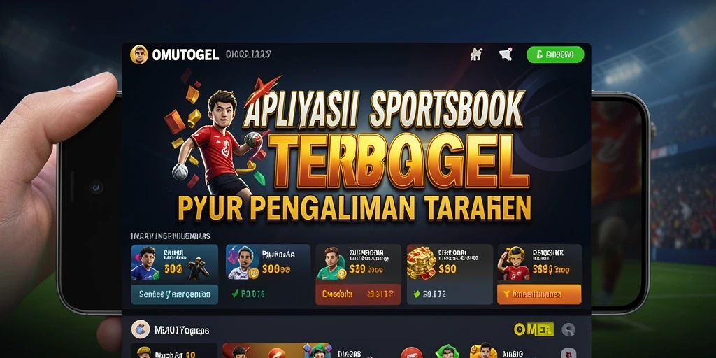 Screenshot OMUTOGEL menampilkan antarmuka taruhan olahraga yang menarik.