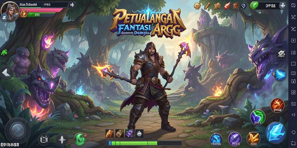 Tangkapan layar menampilkan aksi seru dalam PP88 dengan karakter yang berjuang melawan monster.