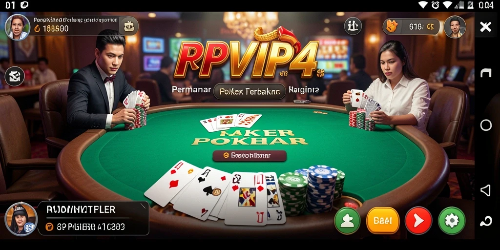 Tampilan gameplay RPVIP4 yang menarik saat bermain Poker.