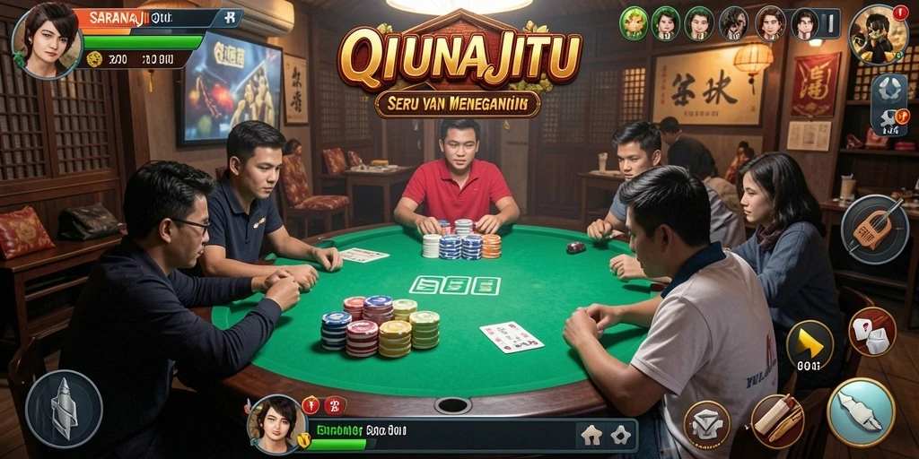 Tangkapan layar dari gameplay seru QiuQiu SARANAJITU.