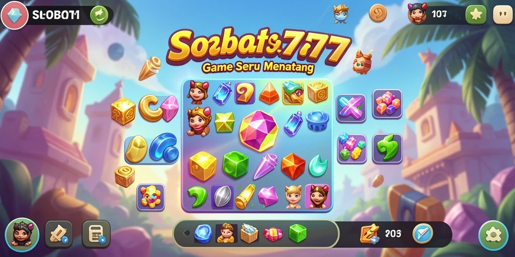Tangkapan layar gameplay seru dari game Match-3.
