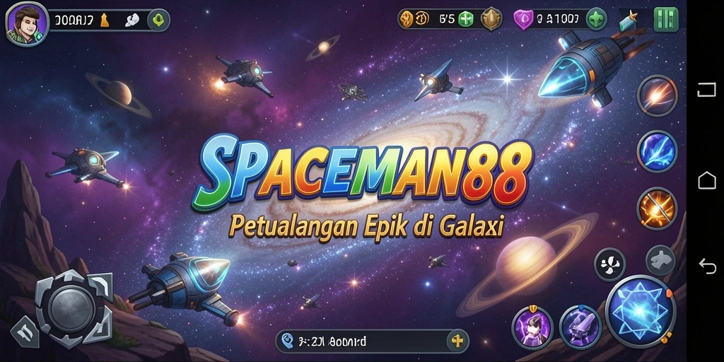 Tampilan gameplay SPACEMAN88 yang menakjubkan dan mendebarkan.