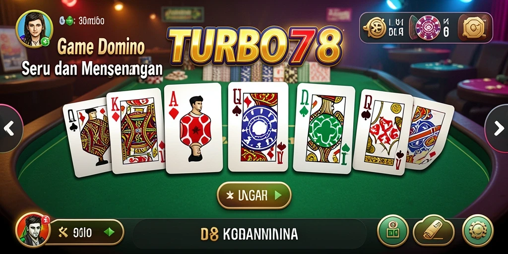 Gameplay seru TURBO78 dengan teman di Domino.
